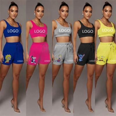 China Brand QUICK DRY Summer Nk Women's Two Piece Set Clothing Set 2 Piece Short Biker Shorts Set Women Outfits for sale