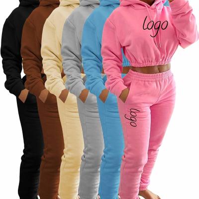 China 2022 New Arrival Spring Breathable Women Stacked Joggers Sweatpants And Hoodie Set Tracksuit Women 2 Piece Pants Set for sale