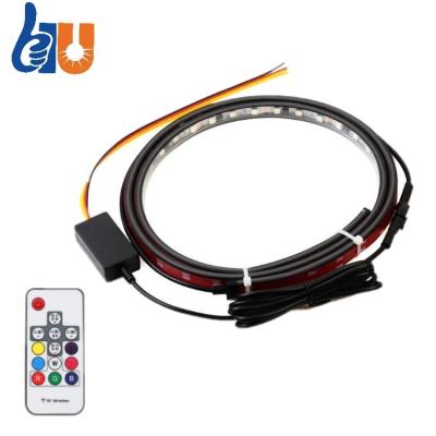 China Car grille/car's roof/car body/The trunk of the car RGB 12V-24V LED Light Strip Car LED Decorative Strobe Warning Truck Side Neon Lights in Grid Jogging Streamer Light Strip for sale