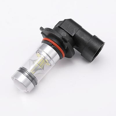 China Aluminum 100W high-brightness LED car general modified fog light bulb 9005/9006 2835 20smd white light anti-fog light headlight for sale