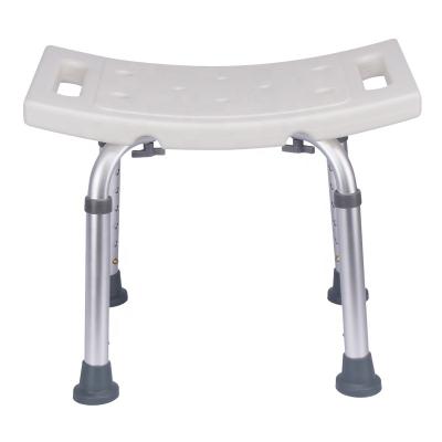 China 7 Tier Adjustable Legs Bathroom Equipment Adjustable Square Shower Bath Chairs Stool For Elderly for sale