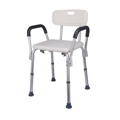 China 6 Tier Safety Adjustable Aluminum Heavy Duty Bath Bench Shower Chair Bariatric Non-Slip Back Bathroom High Chairs For Handicapped for sale