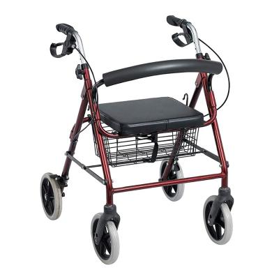 China Lightweight Aluminum / Iron Aluminum / PVC Folding Walker Rollator For Elderly for sale