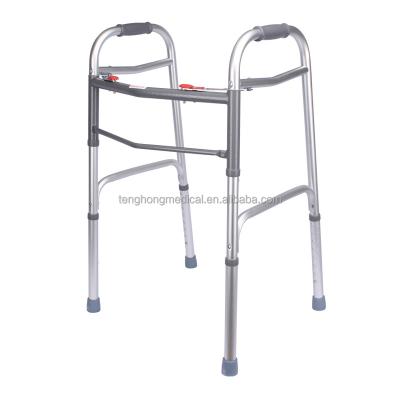 China Aluminum Folding Frame Elderly Aluminum Walker Walker For Handicapped for sale