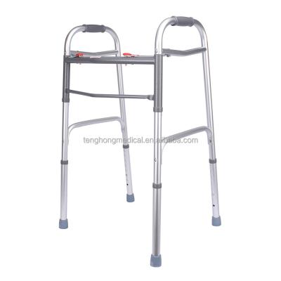 China Frame Rehabilitation Aluminum Therapy Supplies Medical Aluminum Walker For Handicapped for sale