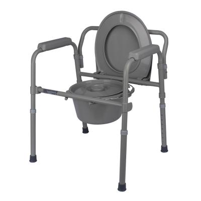 China Patient Steel Folding Commode Chair Toilet Chair For The Elderly 55*18*61.5cm (0.061CBM) for sale