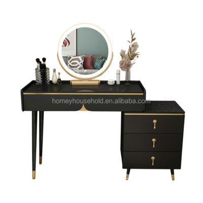 China Fancy Design Modern Cosmetic Luxury Bedroom Furniture Wooden Dressing Table With Mirror for sale