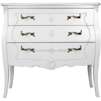 China High Gloss Modern Rococo Drawer Cabinet MDF Style Chest Assembled for sale