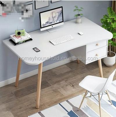 China Foldable Scandinavian Wooden Computer Desk / Study Table With Drawers And Chair for sale