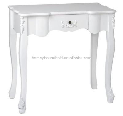 China Vintage Console Table Drawer Sideboard Table Hallway Wall Console Tables White Shabby Chic Wrapped Shabby Chic for sale