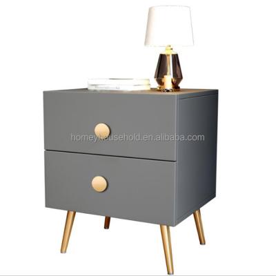 China New Nordic style fashionable luxury storage bedside table drawer bedside cabinet for sale