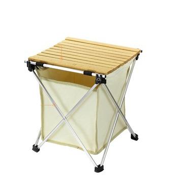 China Tianye Lightweight Outdoor Picnic Storage Wooden Top Bag Folding Mini Table Aluminum Egg Rolling Camping Table for sale