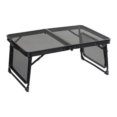 China 2022 Hot Selling Korea Custom Wood Outdoor Portable Steel Frame BBQ Super Lightweight Camp Table For Picnic for sale