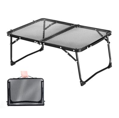 China Hot Sale Korea Camp Custom Hot Outdoor Portable Steel Frame Wood BBQ Super Lightweight Table For Picnic for sale