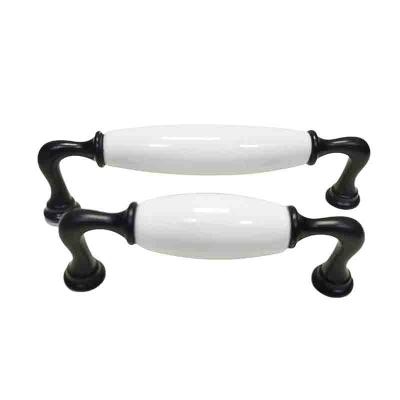 China Wholesale Modern Black Ceramic T Shaped Rustic Cabinet Knobs Handle for sale