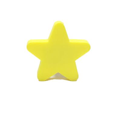 China Modern Yellow Star Shape Handle Cartoon Kids Room Bookcase Drawer Wardrobe Rubber Silicone for sale