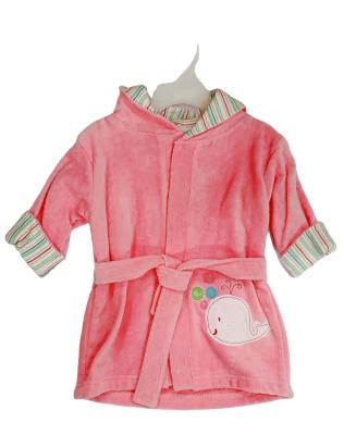 China 100% Hooded Baby Bathrobe Baby Towel Cotton Baby Blanket Kids Infants Embroidery Bathrobe for sale