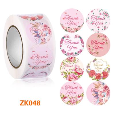 China Waterproof Luxury Printing Circle More Style Sticker Label LOGO Sticker Maker Thank You Stickers Roll for sale