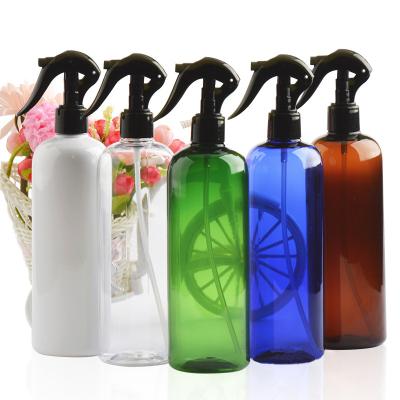 China 100ml 250ml 500ml PET Black Amber Custom Color Plastic Round Mini Trigger Sprayer Room Fine Mist Spray Cosmetic Empty Bottle for sale