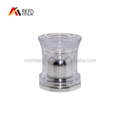 China Non Spill 10mm Plastic TOO And PS Acrylic Plating Screw Cap For Cosmetic Tube for sale