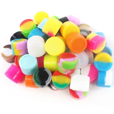 China Viable Factory Price Hot Selling Portable Multicolor 2ml Small Silicone Jars Containers For Storage for sale