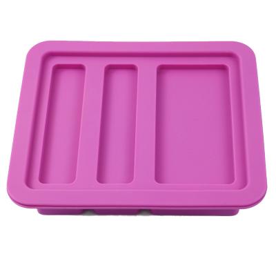 China Slick Butter Silicone Mold Unbreakable Cheap High Quality Heatable 3 Case Contact Set Cream Tools Mold for sale