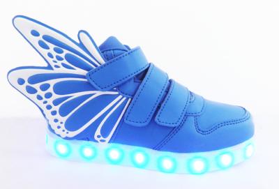 China Blue Children Smart Casual Shoes For Men Sneakers With Lights for sale