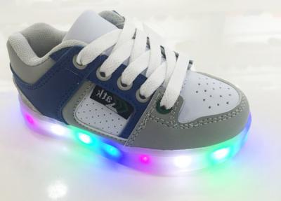 China Grey / Blue Flashing Light Shoes Walking Glowing Shoes With Led Lights for sale