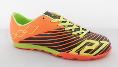 China Orange/Black/Green Customized Colorful Mens Soccer Turf Shoes for sale