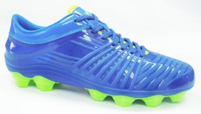 China Der Fußball-Stiefel oberer Männer TPU Outsole TPU, blaue Fußball-Bügelen im Freien zu verkaufen