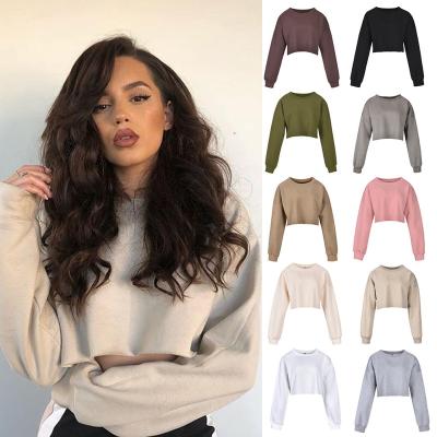 China 2021 Logo Own Design Winter Wholesale Custom Simple Sweatshirt QUICK DRY Pullover Cropped Top Hoodie for sale