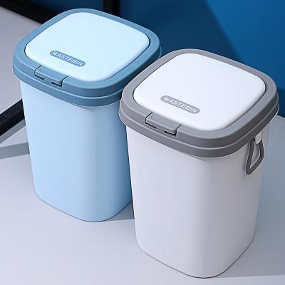 China Single Viable Plastic Pressure Waste Bin Ring Household Large Trash Bin Classification Kitchen Trash Can for sale