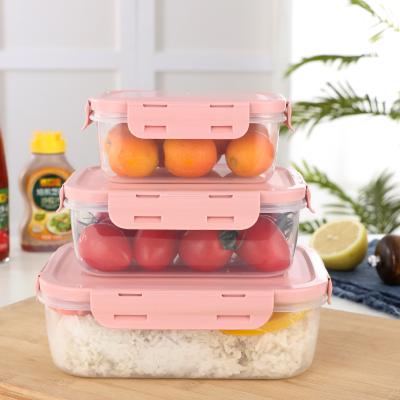 China Wholesale Freshness Preservation Refrigerator Organizer Bins Clear Plastic Food Storage Container With Lids For Fruit Vegetables for sale