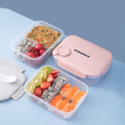 China Oven Safe Plastic Food Container Bento Lunch Box Meal Prep Storage Microwave Hot Food Container Freshness Preservation Sales for sale