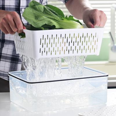 China Transparent Freshness Preservation 5PC PP Buffets Fridge Organizers Crisper Boxes Containers With Lid for sale