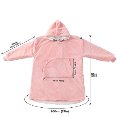 China Wearable High Quality Durable Heat Oversized Wearable Covering Hoodie for sale