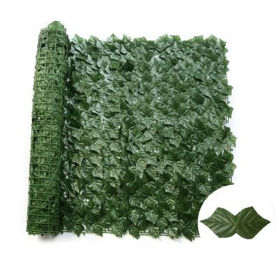 China Natural faux touch lattice fence outdoor Ivy Wall rolls artificial lattice fence privancy screen lvy hedge for sale