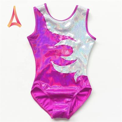 China 4-Way Medium Weight Fancy Spandex Gymnastics Dancer Tights Two Tone Kids Gymnastics Leotard Dancer Tights for sale