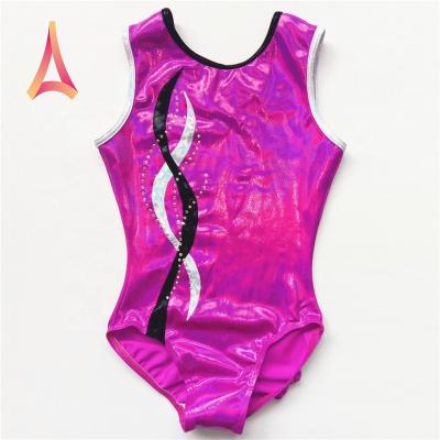 China 4-Way Stretch Medium Weight Girls Gymnastics Fit Magenta Pink Leotard Tights For Girls Gymnastics for sale