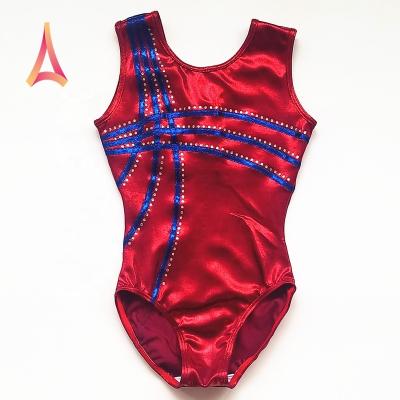 China 4-Way Stretch Support Custom Design Gymnastics Dancer Tights Girls Sleeveless Leotard For Sale for sale