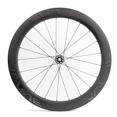 China Road Bikes -Vineyard Frame C60 Size 60MM Carbon Fiber Wheelset 700c Anvil Pro Road Bicycle Wheelsets for sale