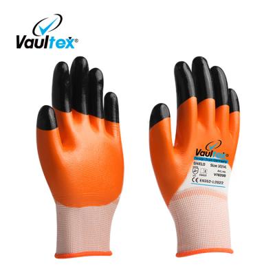 China Work Protection Vaultex Hand Guard Foam Vinyl 8 Mil Heavy Duty Nitrile Work Safety Gloves Cut Resistant Gloves Level Protection 5 for sale