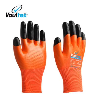 China Work Protection Vaultex 8 Mil Heavy Duty Industrial Chemical Resistant Nitrile Gloves Powder Defensive Position Work Gloves Cut Resistant for sale