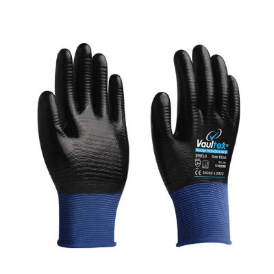 China Work Protective Vaultex Hand Protection Mining Industrial Gloves Nitrile Cut Resistant Safety Gloves Touch Screen Black 5 Level Gloves for sale