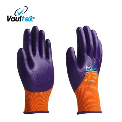 China Work Protection Vaultex Blackcut PU Touch Screen Grip Anti-Static Lightweight Heavy Duty Nylon Dipped Extreme Work Gloves for sale