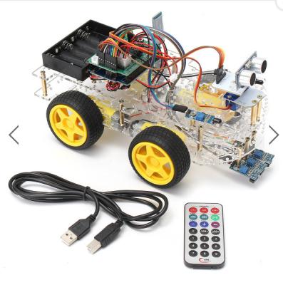 China High Quality Education Car 4WD Robotic Programming Smart Kit Tracking Ultrasonic Obstacle Avoidance Programmable Robot for sale