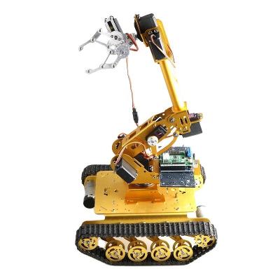 China FLASHING 8 Degrees of Freedom Robotic Arm Tank Shock Absorbing Chassis TS100 Grasping and Manipulating Mobile Robot Platform Use for Arduino for sale