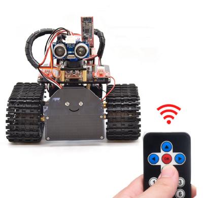 China DIY TOY Mini Crawler Tank Kit Blue-Tooth Obstacle Avoidance Maker DIY Smart Robot Use For Arduino for sale