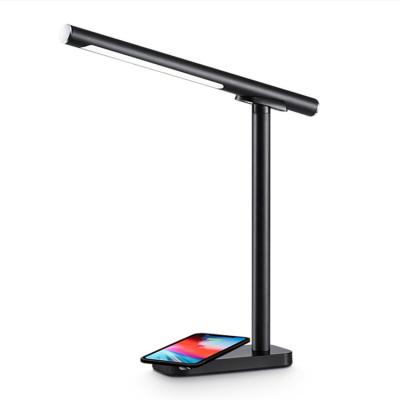 China Modern Wireless Charger 10W Magnetic Suction Desk Lamp Adjustable 360 ​​Movable Holder Rotate LED Light for sale