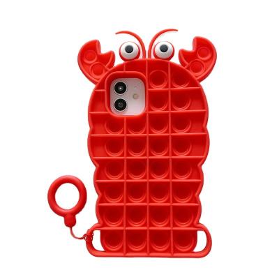 China China Factory Sale Anti-drop Push Bubble Wiggle Toy Silicone Phone Cell Phone Shell for sale